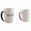 13 Oz. White Short Bistro Challenger w/ Pink Ribbon Handle (Screen Printed)